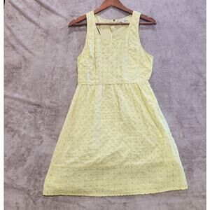 American Eagle Lime Green Crochet Racerback Cut Out Mini Dress Size Small Boho